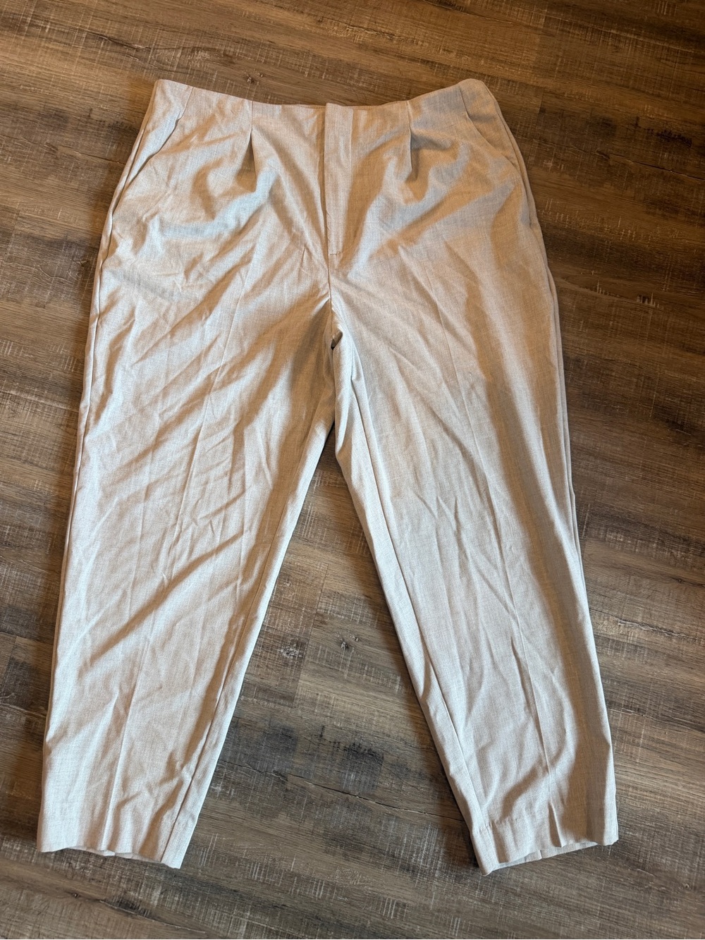 a new day Beige Tailored Cropped Dress Pants